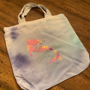 Small Hand-dyed Lightweight Canvas Mermaid Tote Bag